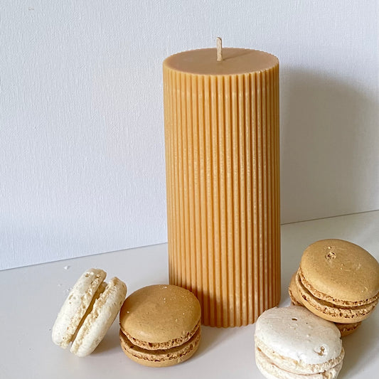 ribbed candle - Handmade in Australia - Scented Candles