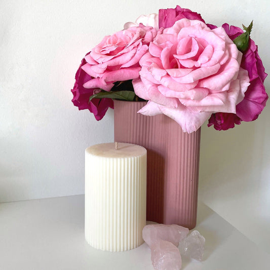 White Pillar Candle - Handmade in Australia - Scented Candles