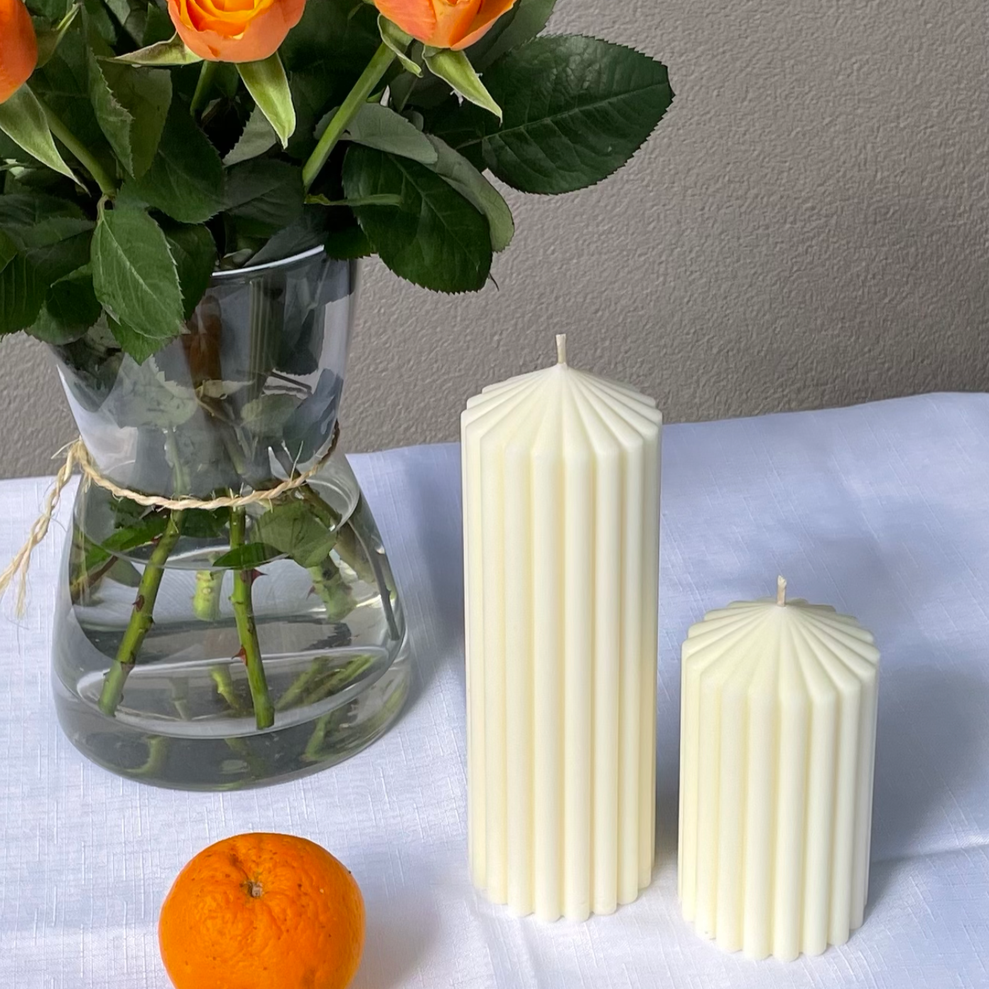 White Tall Candles - Handmade in Australia - Scented Candles